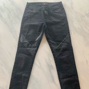 Maison scotch black leather jeans